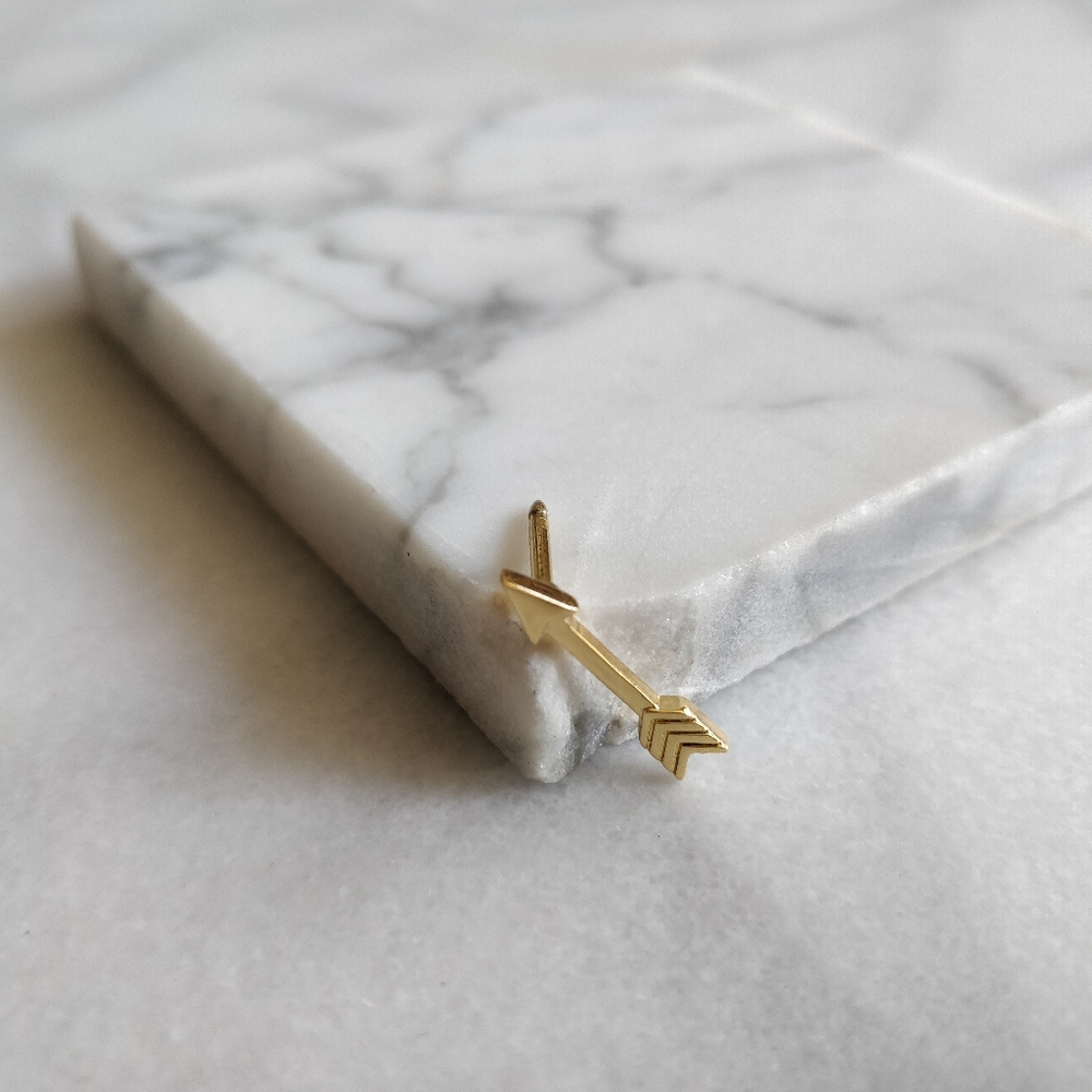 3 for $15- Gold-finished arrow pin brooch button